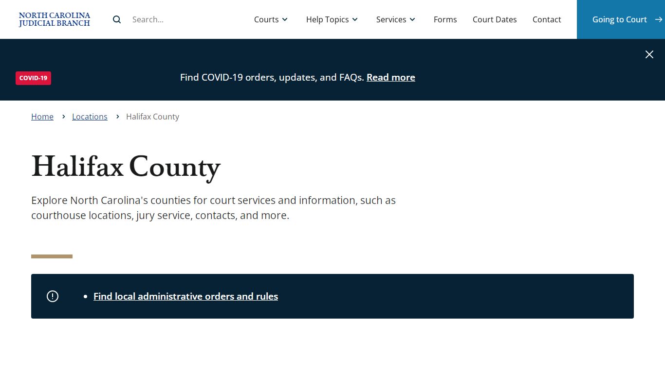 Halifax County | North Carolina Judicial Branch - NCcourts