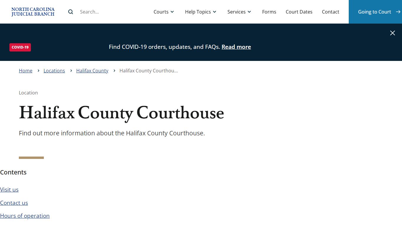Halifax County Courthouse | North Carolina Judicial Branch