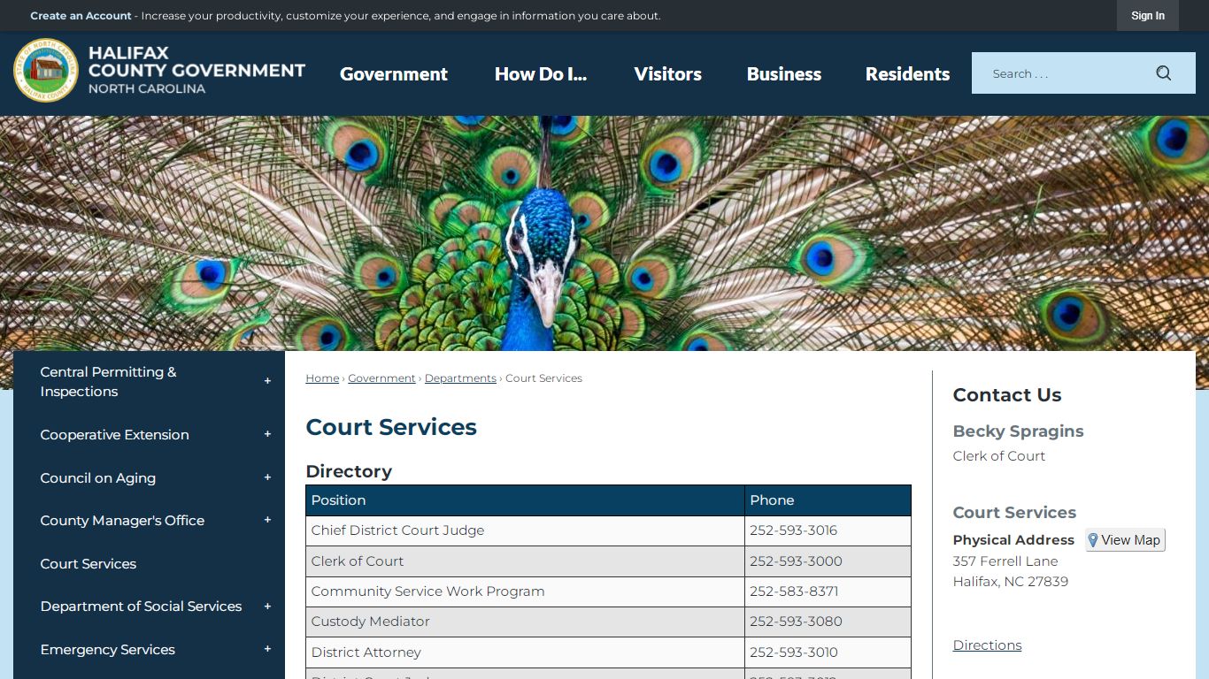 Court Services | Halifax County, NC